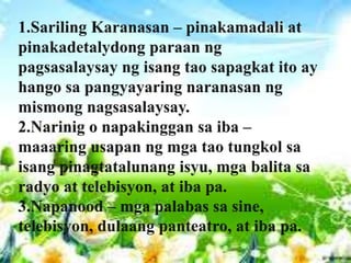 Pagsasalaysay | PPTX