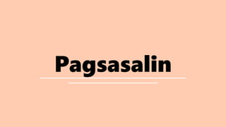 Pagsasalin
 