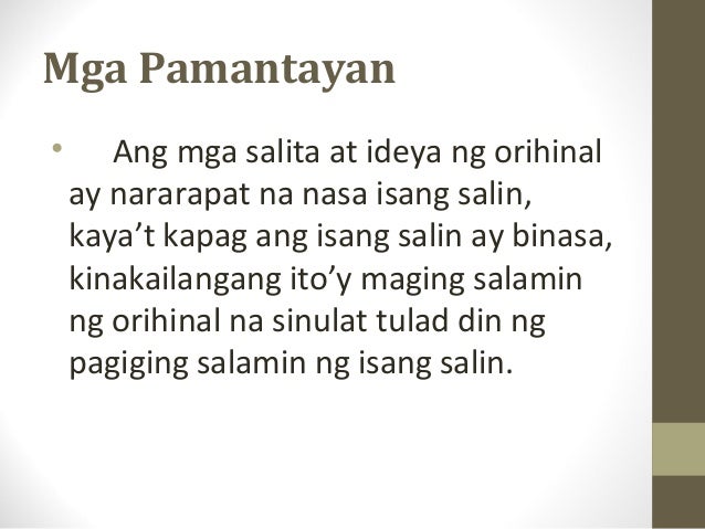Pagsasaling Wika - Filipino 3