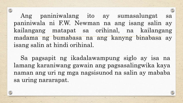 Pagsasaling wika ppt | PPTX