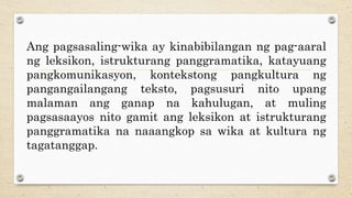 Mga Pagaaral Tungkol Sa Pagsasaling Wika  teorya konspiracion