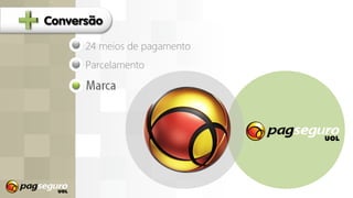 24 meios de pagamento
Parcelamento
 