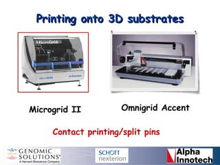Microarray Chip Printing Protein Microarrays: Approaches to Printing | PPT