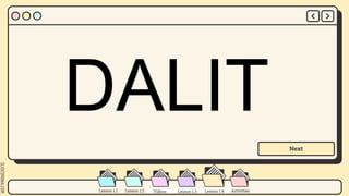 SLIDESMANIA.COM
Lesson 1.2 Lesson 1.3 Materials Videos Activities
Lesson 1.1
Next
Lesson 1.3
Videos Lesson 1.4
DALIT
 