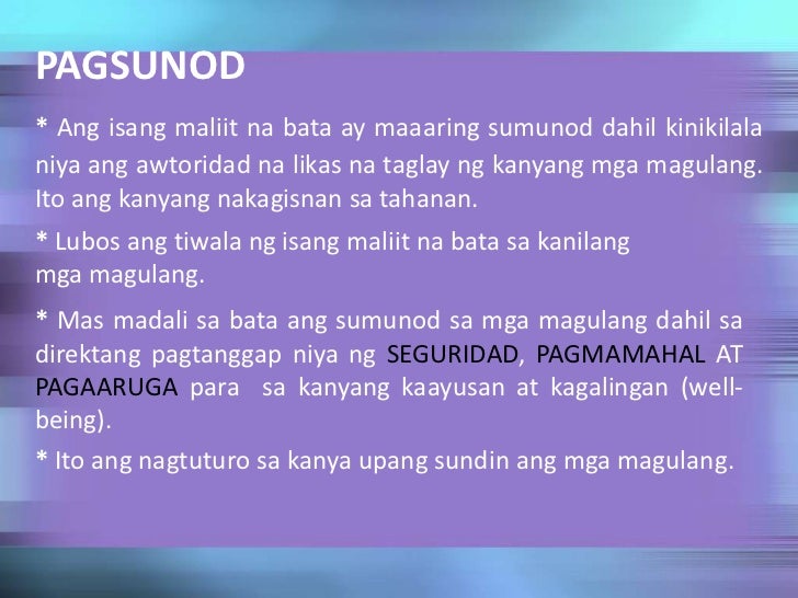 Bunga Ng Hindi Pagsunod Sa Utos Ng Magulang  sanhibunga