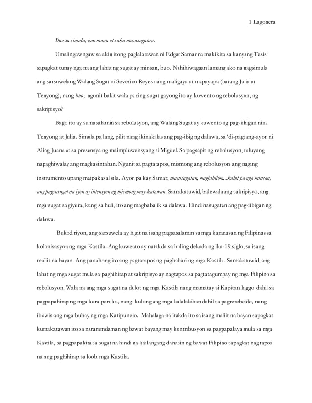 Pagsusuri ng walang sugat | DOCX