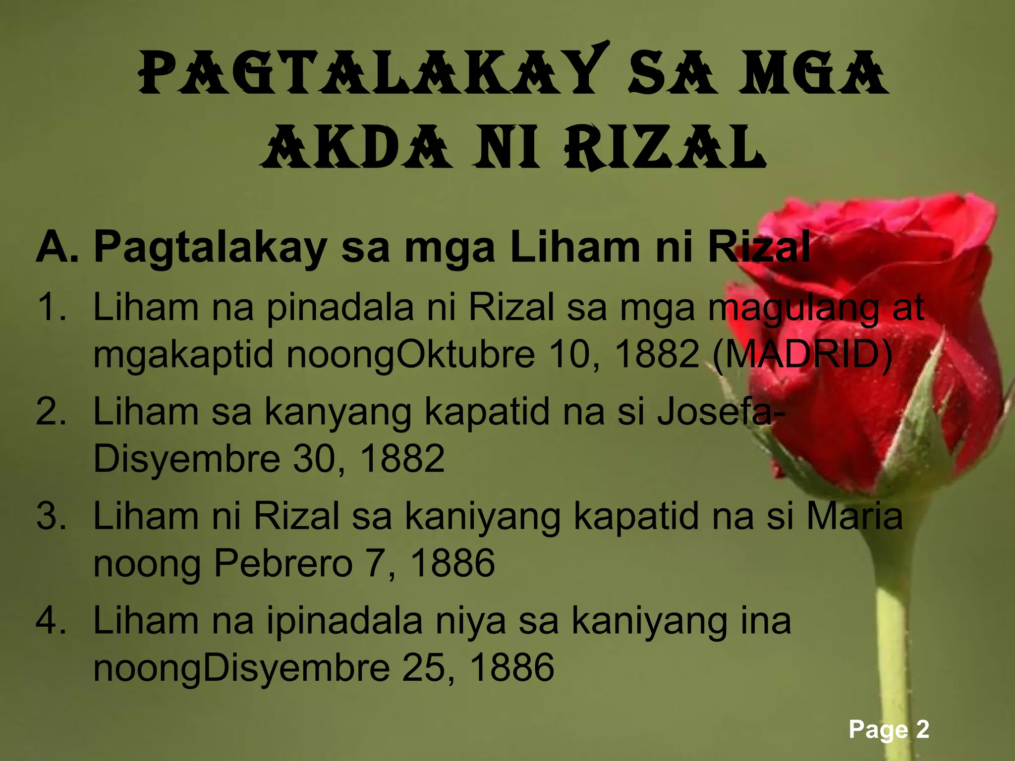 Pagtalakay sa mga akda ni rizal by RPC | PPT