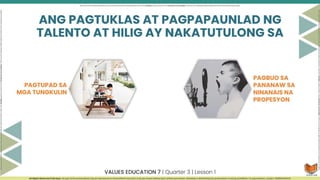 Pagtuklas at Pagpapaunlad ng Sariling Talento at Hilig q3.pptx