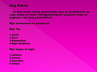 Pagtukoy at paglilimita ng paksa