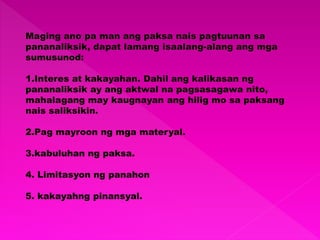 Pagtukoy at paglilimita ng paksa