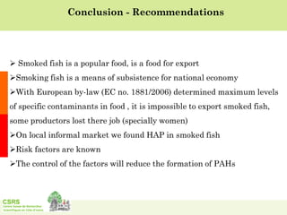 Formation of polycyclic aromatic hydrocarbons in traditionally smoked fish released for consumption in Côte d’Ivoire
