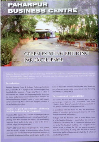 Paharpur business centre   green existing building par excellence,inspired to be green, vol.8