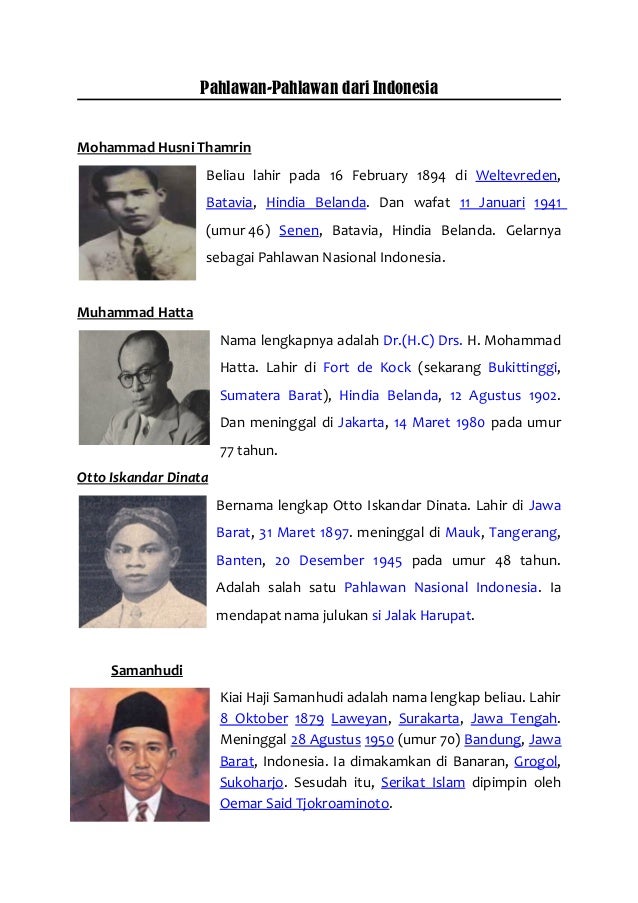 Pahlawan Pahlawan Indonesia 2