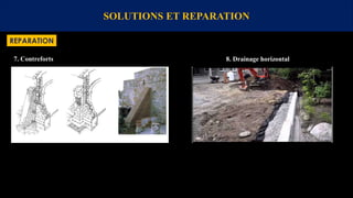 REPARATION
SOLUTIONS ET REPARATION
7. Contreforts 8. Drainage horizontal
 