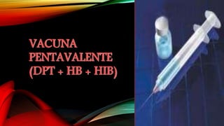 VACUNA
PENTAVALENTE
(DPT + HB + HIB)
 