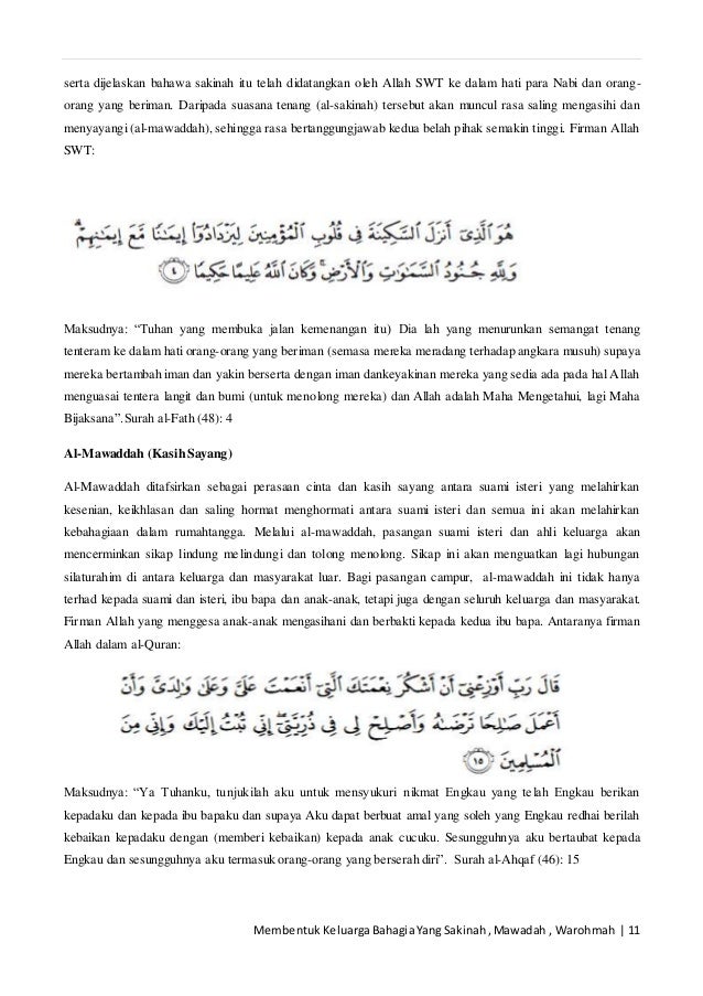 Ayat Alquran Tentang Keluarga Sakinah Mawadah Warohmah u2013 Nasi