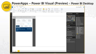 PowerApps – Power BI Visual (Preview) - Power BI Desktop
 