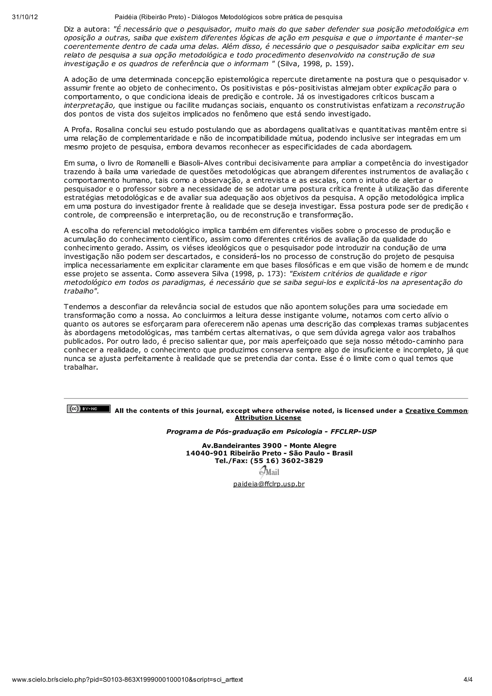 Paidéia (ribeirão preto)   diálogos metodológicos sobre prática de pesquisa