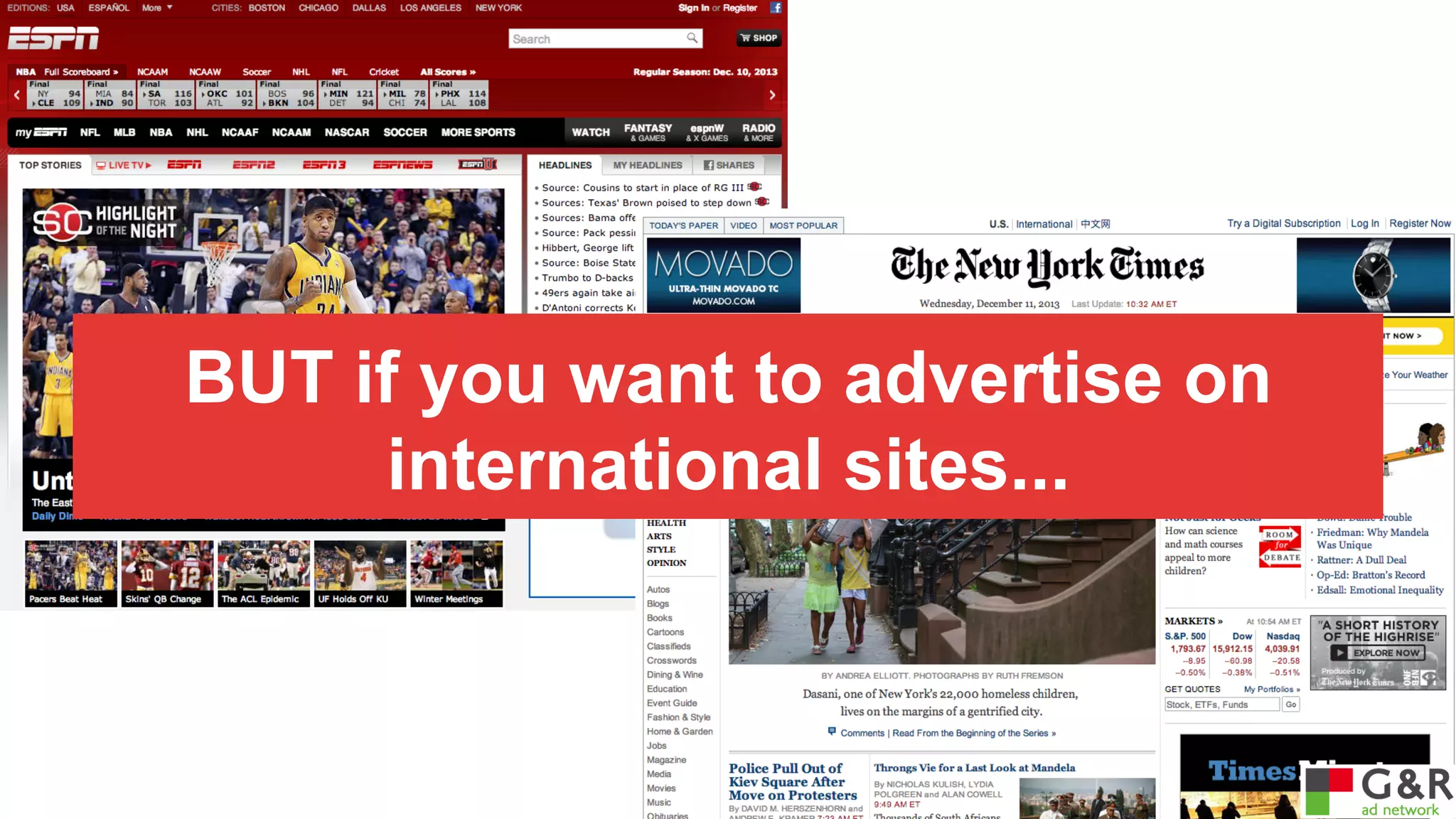 BUT if you want to advertise on
international sites...

 