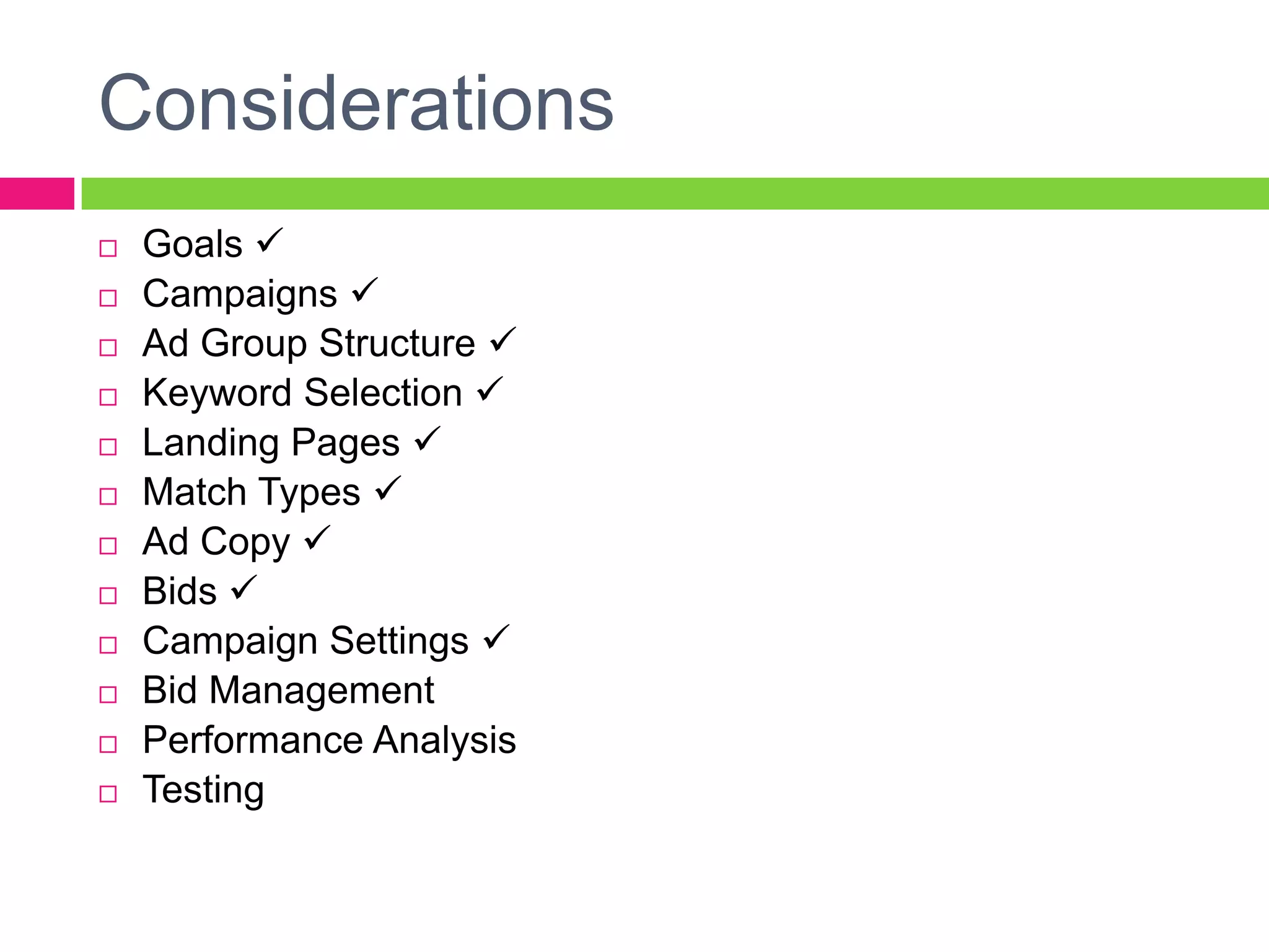 Ensuring you’re always getting the most out of your marketing dollars.ANALYSIS & EVALUATION