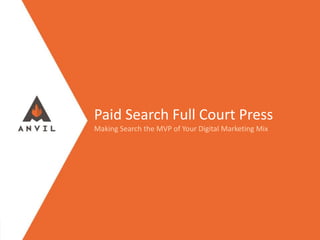Twitter: @PASC
Paid Search Full Court Press
Making Search the MVP of Your Digital Marketing Mix
 