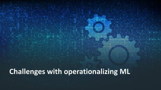 Challenges with operationalizing ML
 