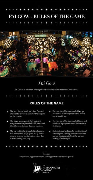 Pai gow rules of the game