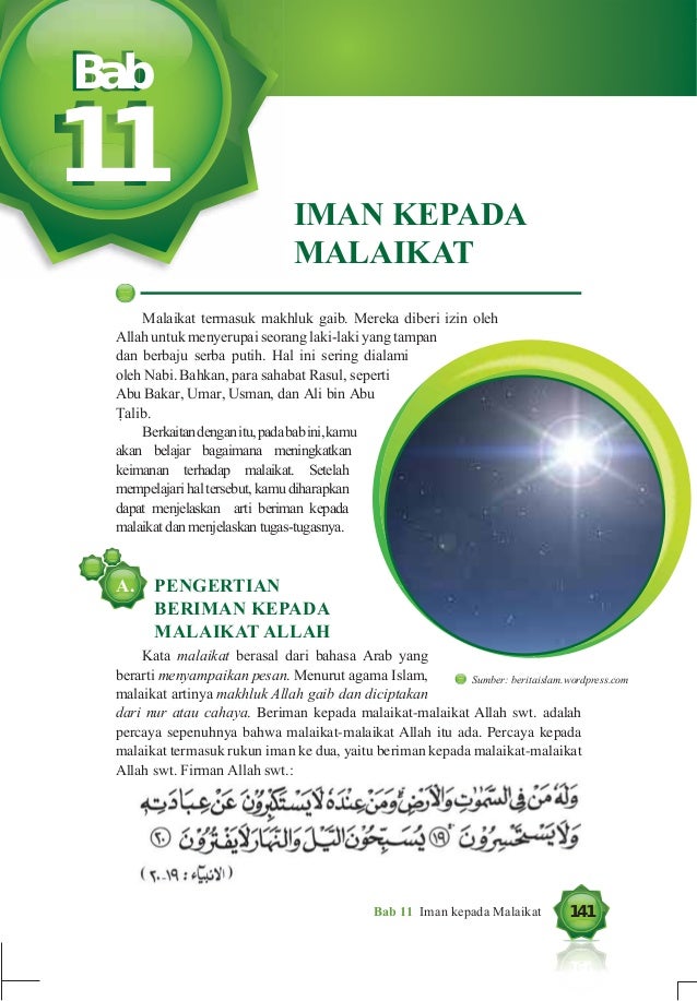 Pai Kelas 7 Bab 11 Iman Kepada Malaikat