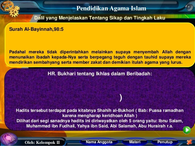 Pendidikan Agama Islam - Keikhlasan Dalam Beribadah