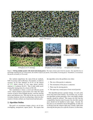 Puzzle Reconstruct Solving Multiple Square Jigsaw Puzzles with Missing Pieces | PDF
