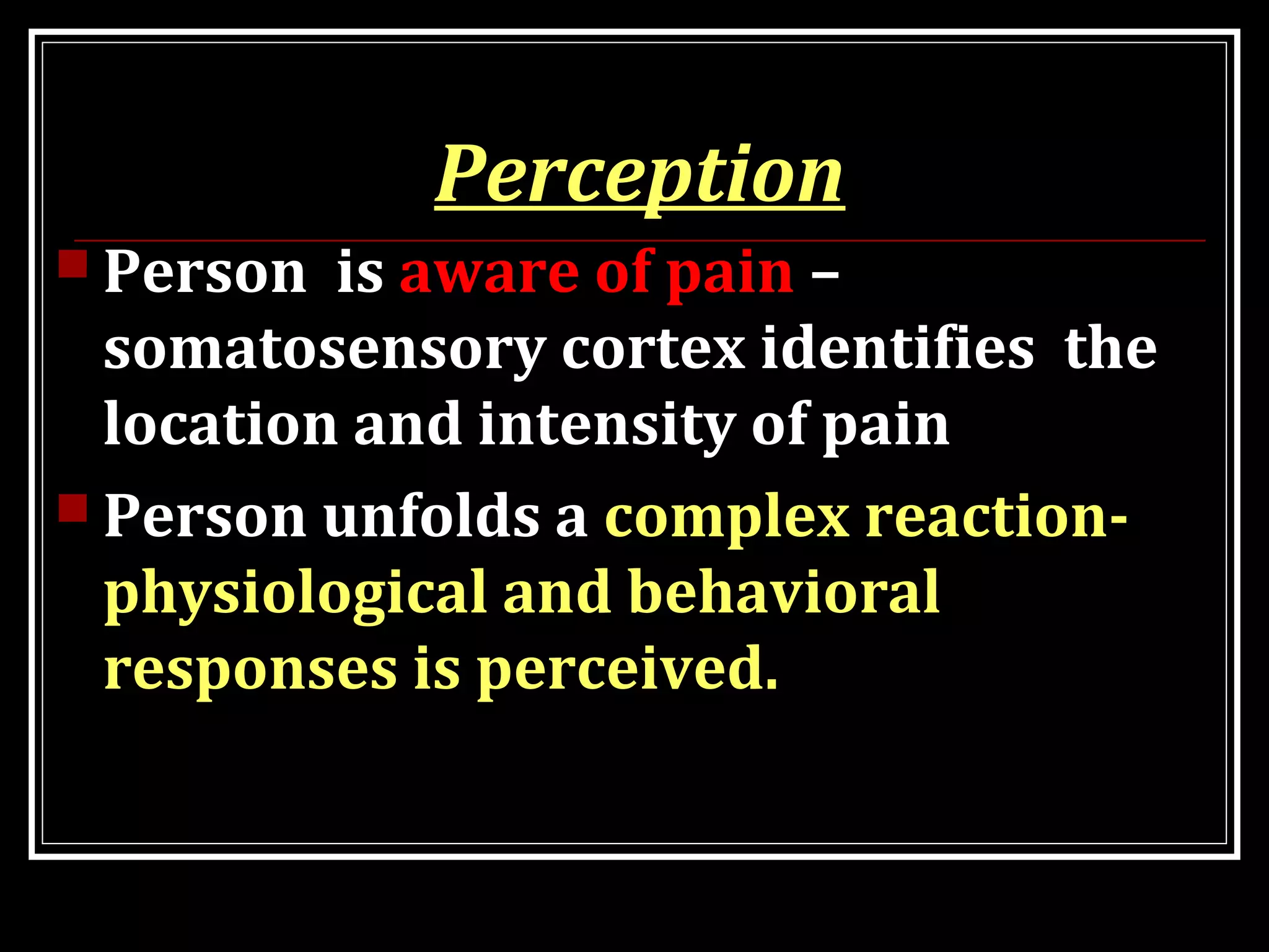 PHYSIOLOGY OF PAIN SENSATION | PPT