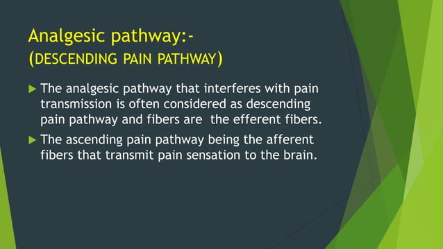 Pain definition, pathway,analgesic pathway, types of pain | PPTX