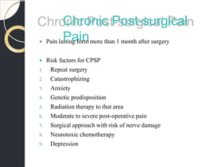 Post Cs Pain Management For Incision Algorithm Post operative pain management | PPTX