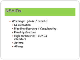 Post operative pain management | PPTX