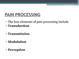 Types of pain and pain management principles | PPTX