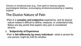 Lecture on pain and its psychological factors | DOCX