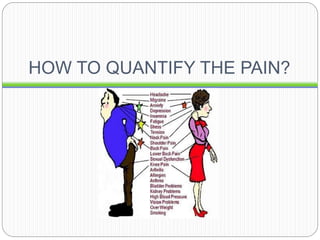 HOW TO QUANTIFY THE PAIN?
 
