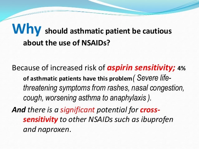 can asthma sufferers take ibuprofen