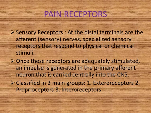 Pain and its pathway | PPTX | Brain and Nervous System Disorders ...
