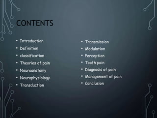 seminar presentation of pain and pain pathways | PPT