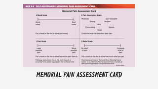MEMORIAL PAIN ASSESSMENT CARD
 