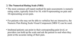 Nrs Visual Scale Pain Assessment Tools for Critically Ill ICU Patients | PPTX