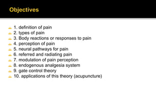 Comprehensive Overview of Pain Control Systems and Mechanisms | PDF