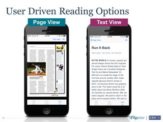 12
User Driven Reading Options
Text ViewPage View
 