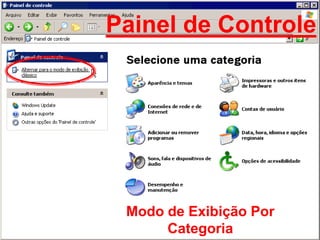 Painel de Controle




 Modo de Exibição Por
      Categoria
 