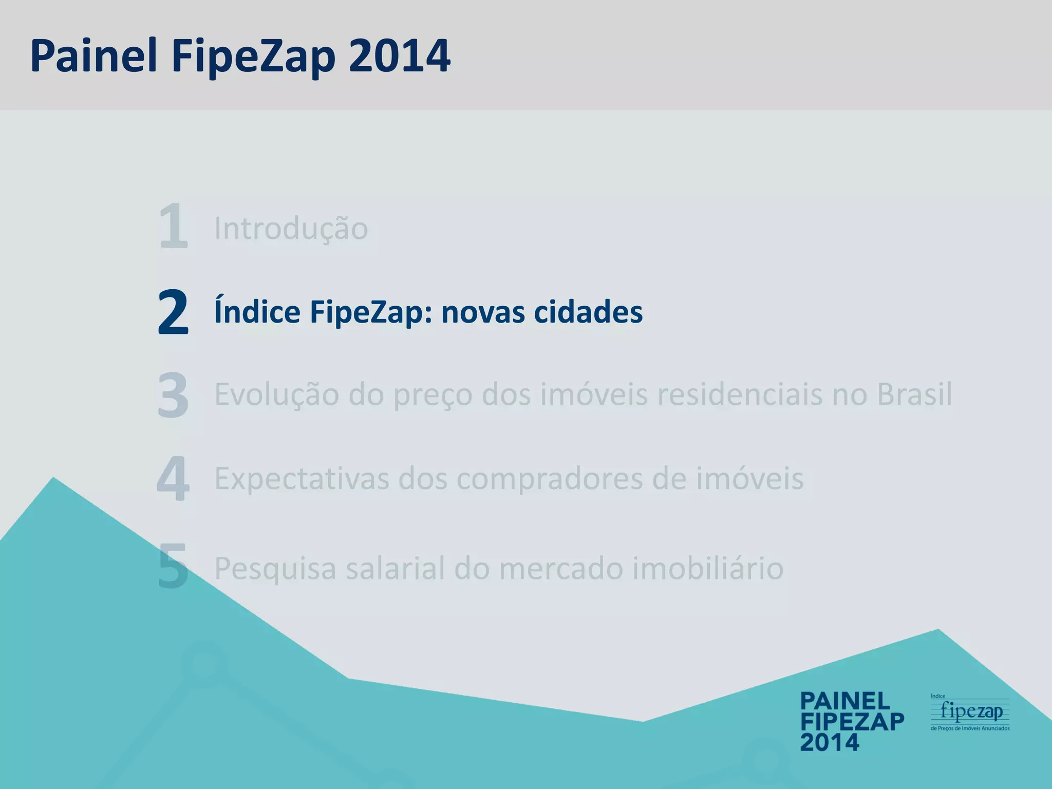 Índice FipeZap: novas cidades 
2 
Painel FipeZap2014  