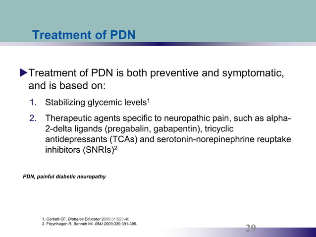 Painful diabetic peripheral neuropathy: diagnosis and management | PPTX