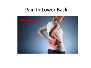 Pain In Lower Back
 