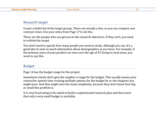 Painless Insight Planning