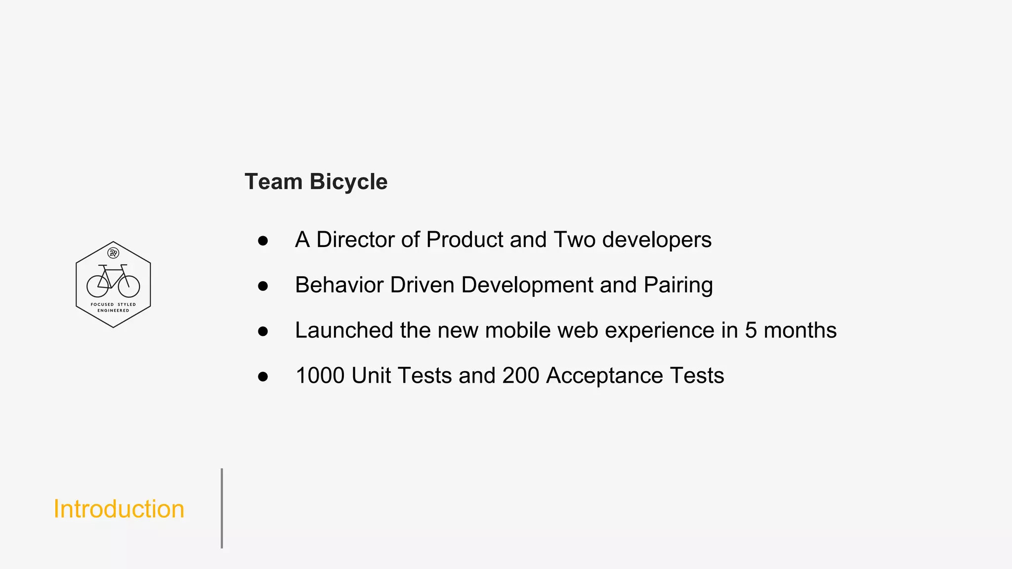 Setup
Introduction Structure Patterns Resources
 